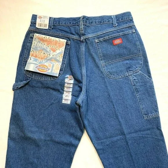 NWT Vintage Dickies Carpenter‎ Jeans Mens 36x30 Relaxed Fit Medium Wash Utility - Picture 5 of 11